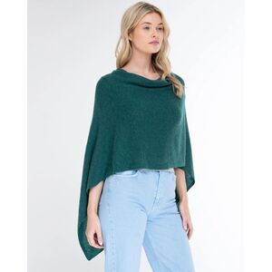 NWT ALASHAN CASHMERE women’s Wildwood green Cashmere Draped Dress Topper